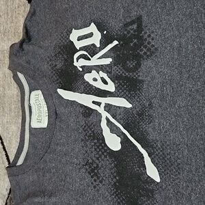 VINTAGE AERPOSTALE GRAPHIC LOGO GRAY CREW-NECK LONG-SLEEVED TEE-SHIRT XXL